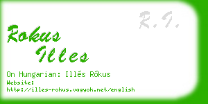 rokus illes business card